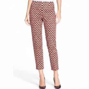 St. John Diamond Patterned Cropped “Cigarette” Pant Size 2 Excellent Condition!